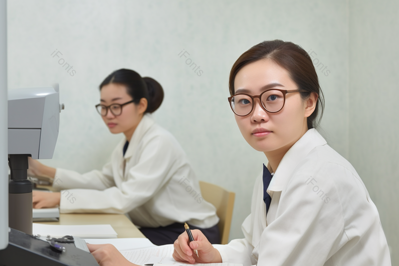认真工作的医生常规检查医疗设备,高清,摄影图,摄影图片,图片大全,摄影图免费下载